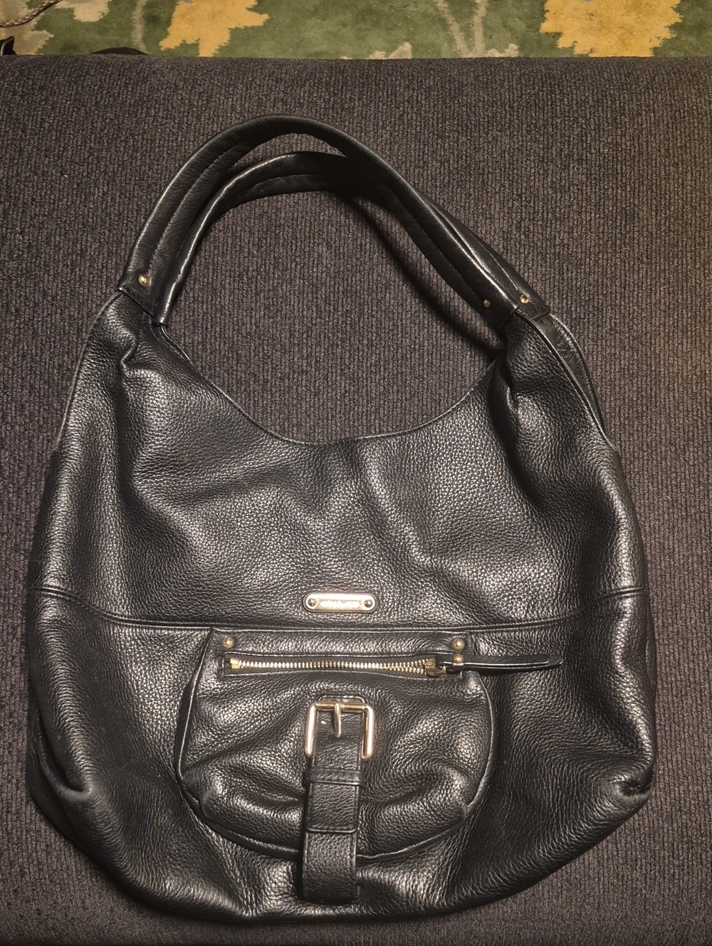 Michael Kors Black Pebbled Leather Hobo Shoulder Bag